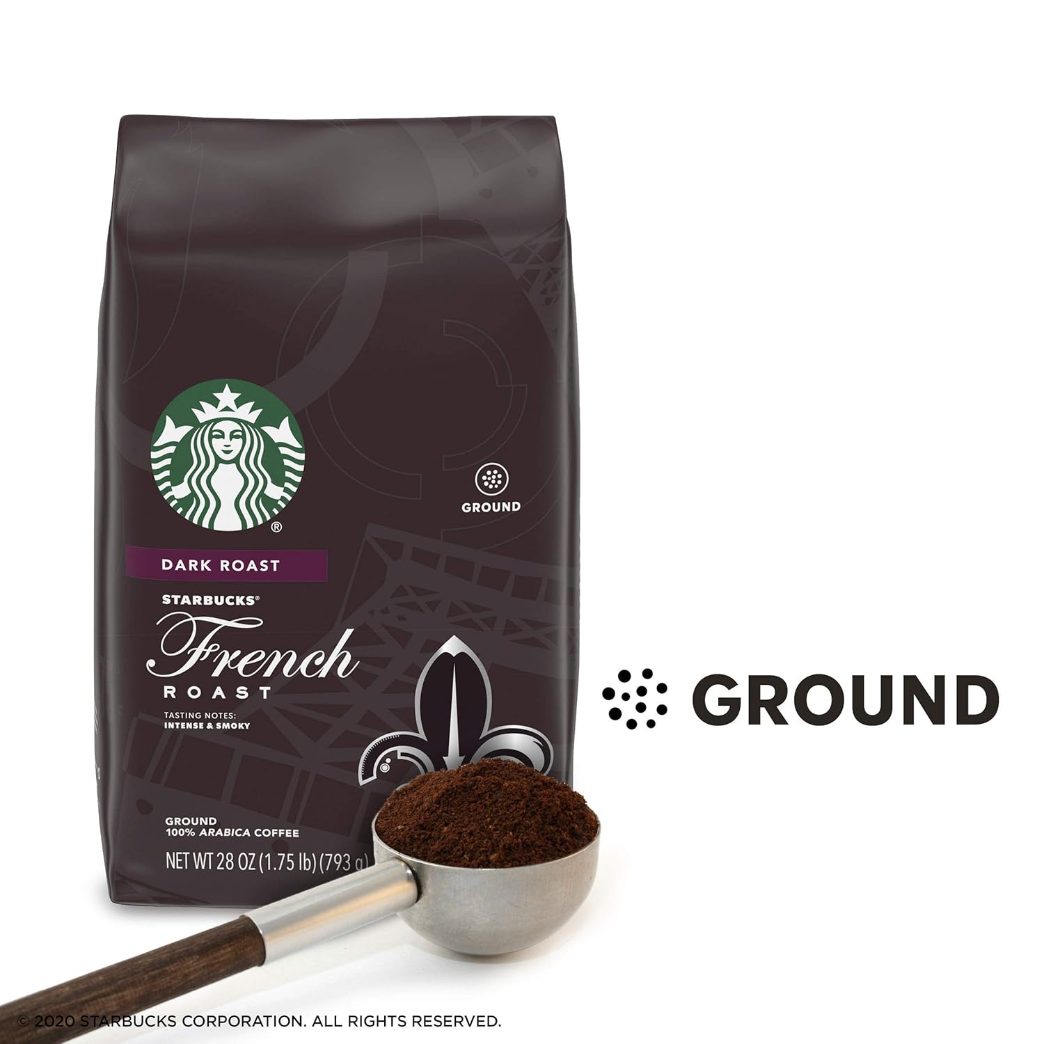 Starbucks French Roast Dark Roast Ground Coffee, 28-ounce bag : Grocery & Gourmet Food