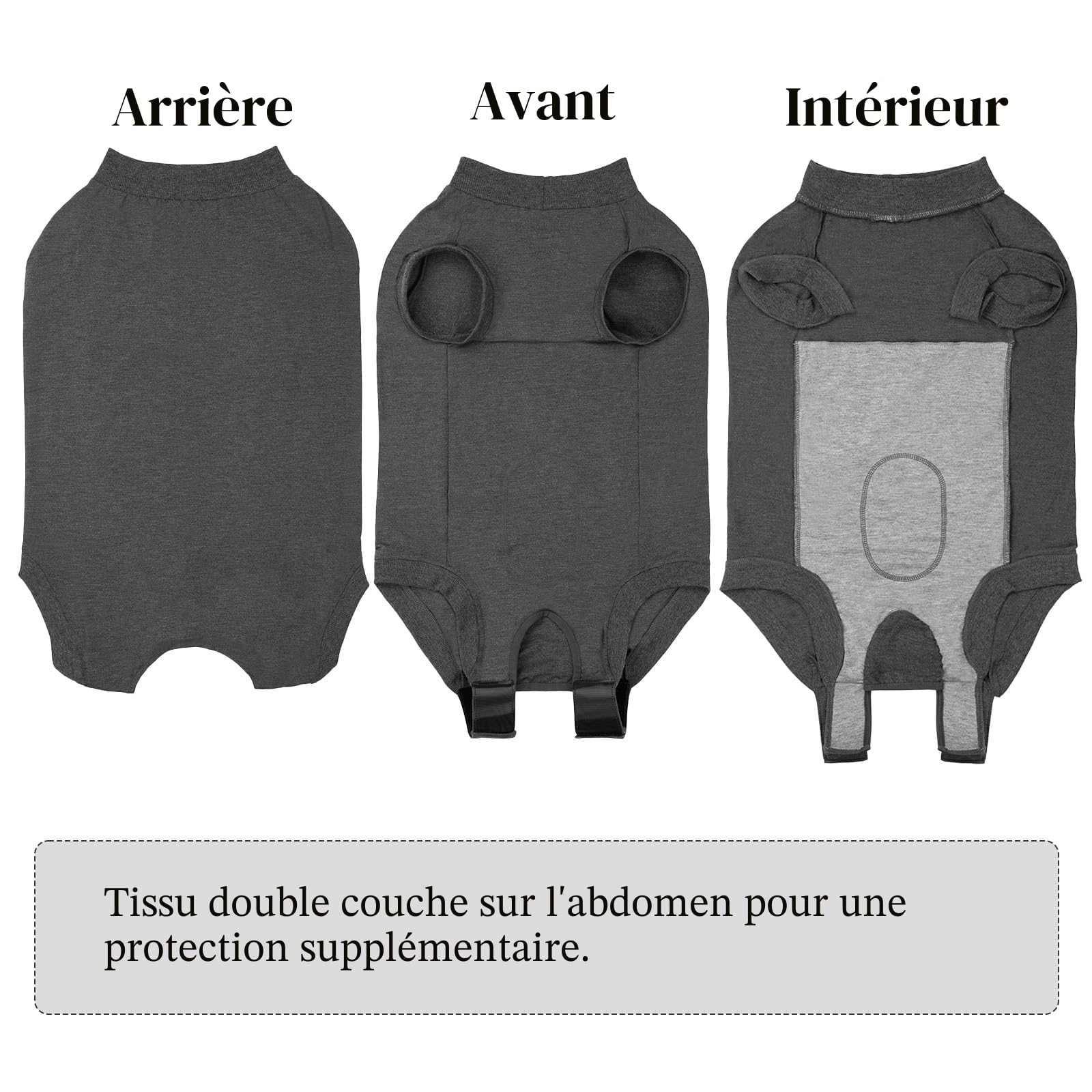 Body Chien Post Operatoire Femelle Male Combinaison Chien Sterilisation Castration Body Medical pour Chienne Anti Lechage après Opération t Shirt Post Operatoire Alternative Collerette Chiens