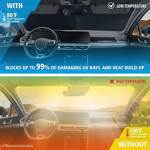 Miniatura 2 de CLIM ART Parasol para parabrisas para Mazda CX-9 2016-2024  Parasol plegable de ajuste personalizado  Parasol para automóvil  Protector solar del