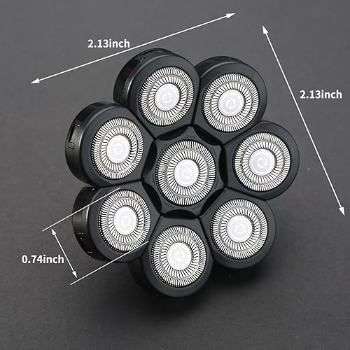 Miniatura 6 de 8 cabezales de repuesto de cuchillas afeitadora eléctrica (8D negro)