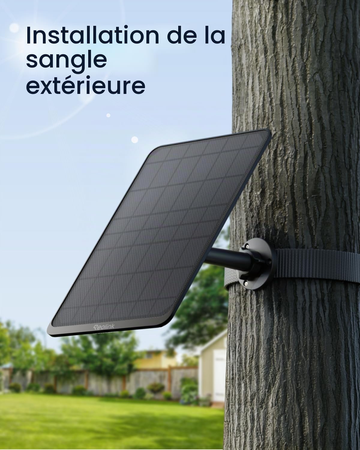 Reolink Panneau solaire 12 W noir, alimentation solaire non-stop | Compatible avec TrackMix/Argus PT Ultra/Duo 2/Eco Ultra/3 Ultra, étanche, REOLINK Solar Panel 3
