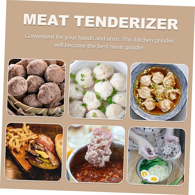 Ablandador de Carne 2 Piezas con Mango de Madera Ergonómico miniatura 8