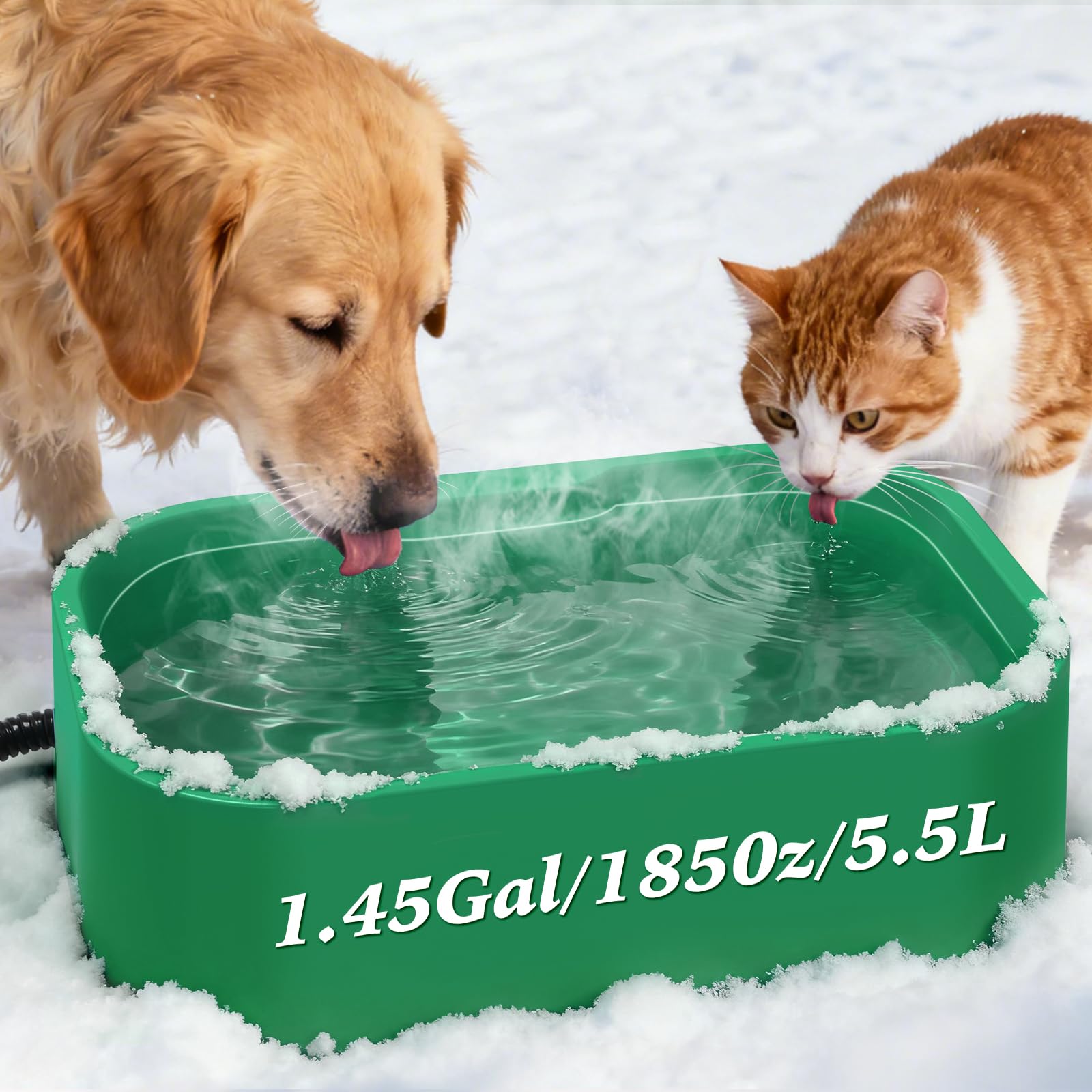 IPOW Extra Large Heated Water Bowl