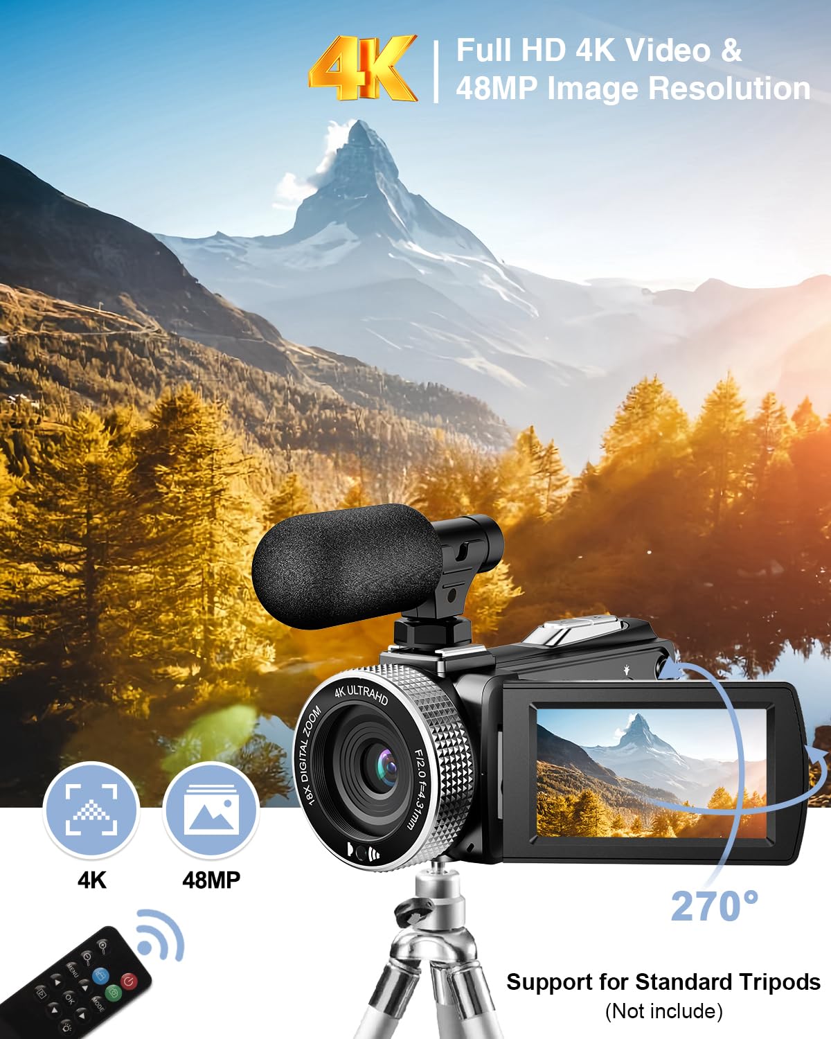 Digital Zoom Komery 4k Camcorder Manual KOMERY 4K Video Camera