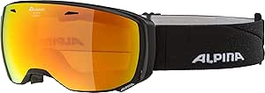 ALPINA Unisex  Adultos, ESTETICA MM Gafas de esquí, Black Matt, One Size