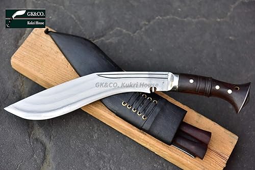 Miniatura 2 de GK&CO. Kukri House Auténtico Kukri/khukuri – Auténtico 10 pulgadas 3 Chirra (3 más completos) La Bestia, mango de madera de espiga completa, funda