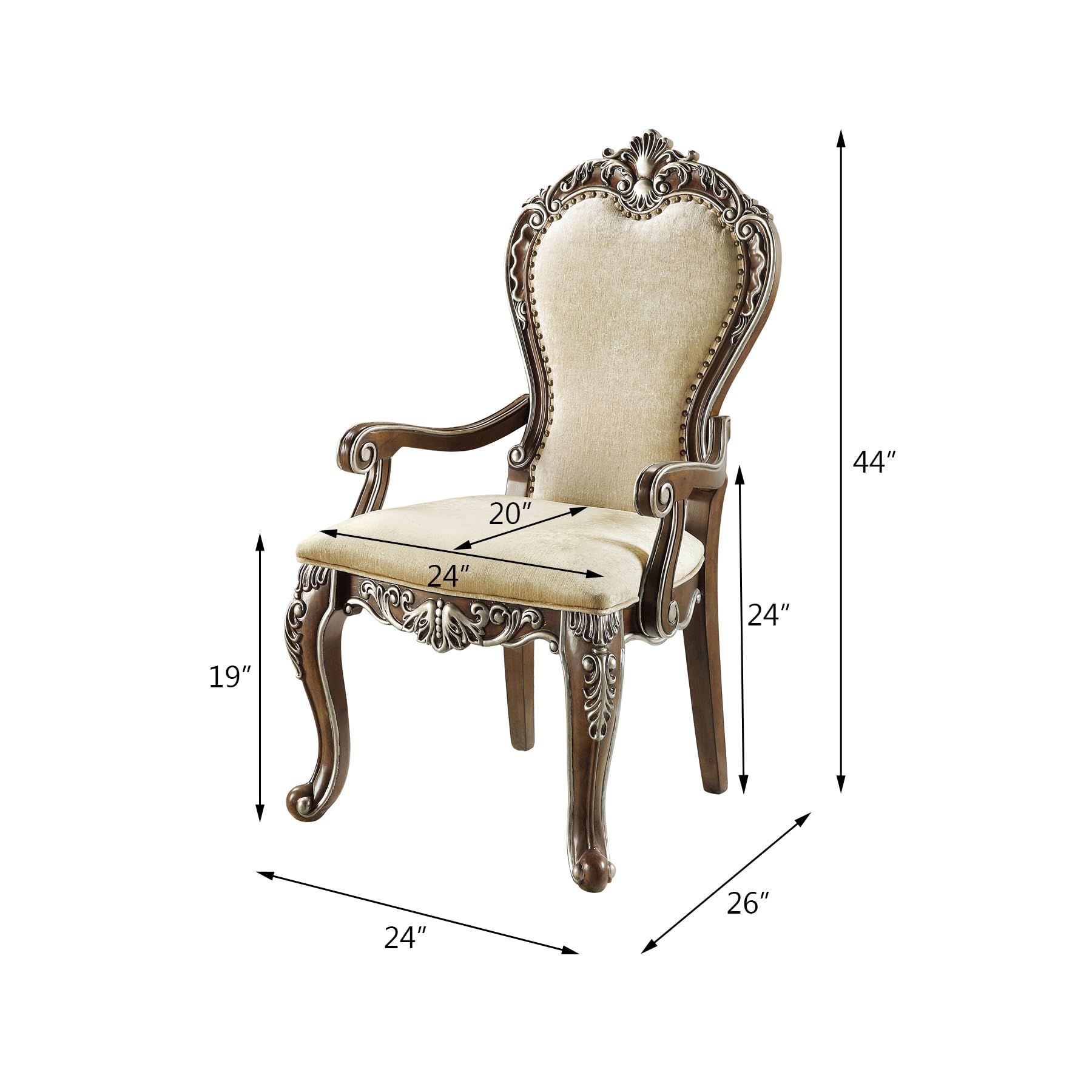 Amazon.com - Acme Latisha Fabric Arm Chair with Nailhead Trim in