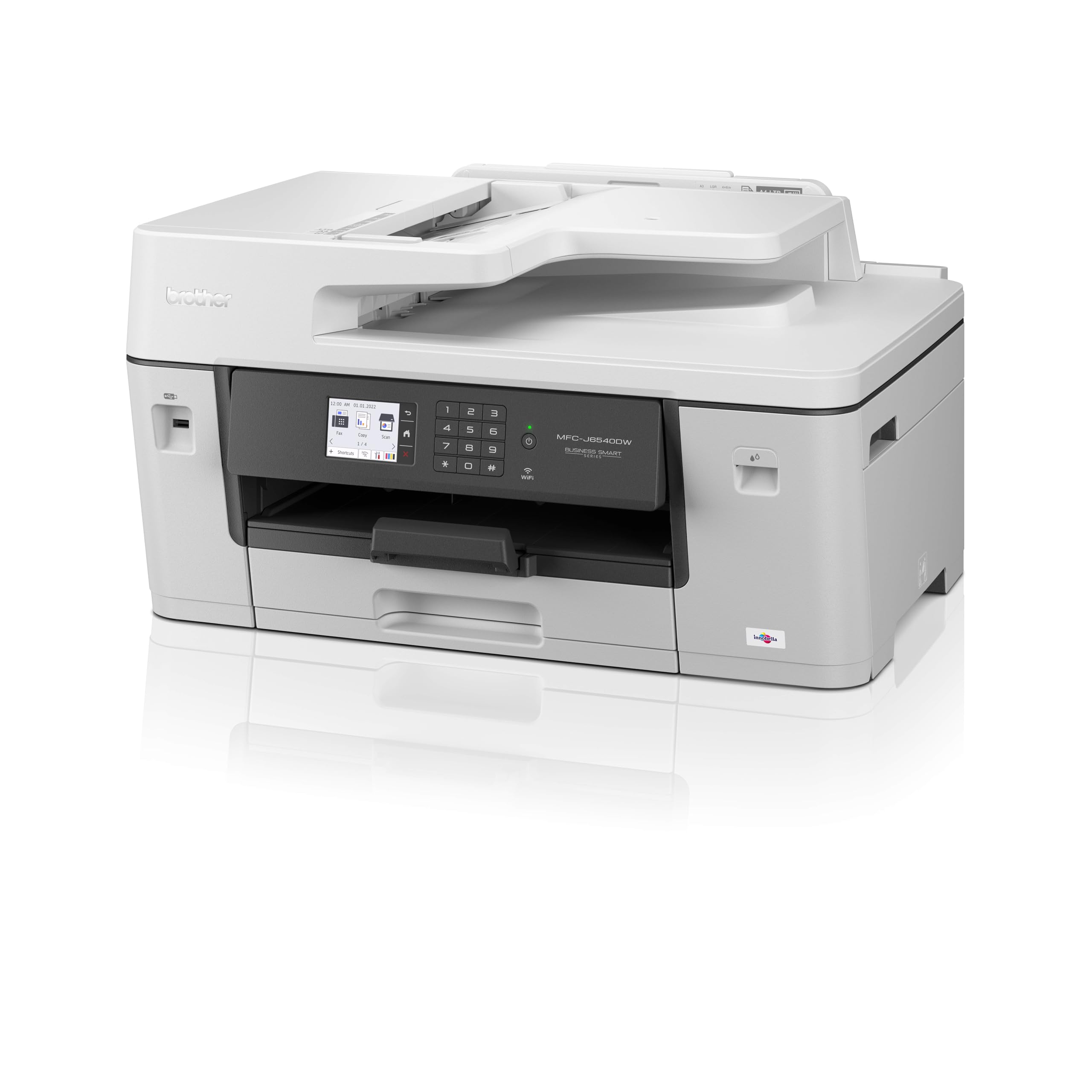 Brother MFC-J6540DWE EcoPro DIN A3 4-in-1 Farbtintenstrahl-Multifunktionsgerät (250 Blatt Papierkassette, Drucker, Scanner, Kopierer, Fax), Mittel