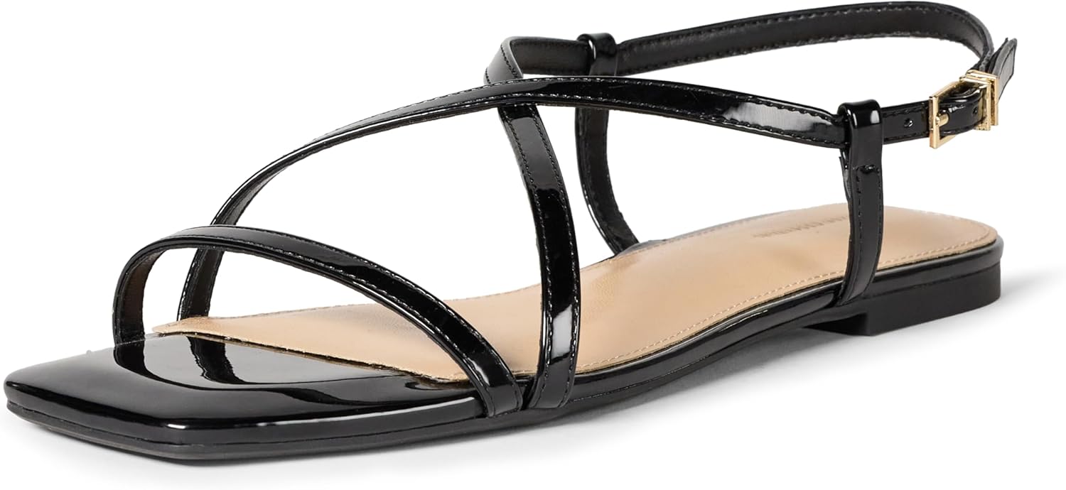 Amazon Essentials Women’s Flat Strap Sandals Amazon Essentials Women’s Flat Strap Sandals