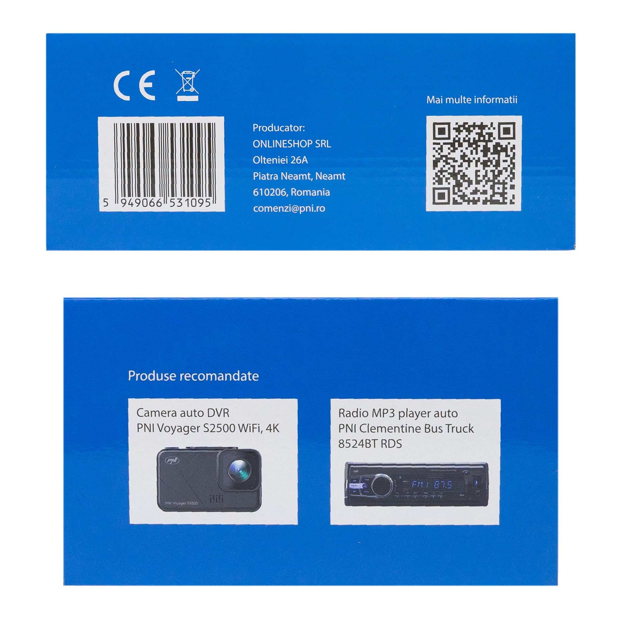 Sistema di navigazione GPS PNI L710 PRO con visiera parasole, 7 pollici, 800 MHz, 256 MB DDR, memoria interna da 16 GB, trasmettitore FM, con due caricatori per auto inclusi