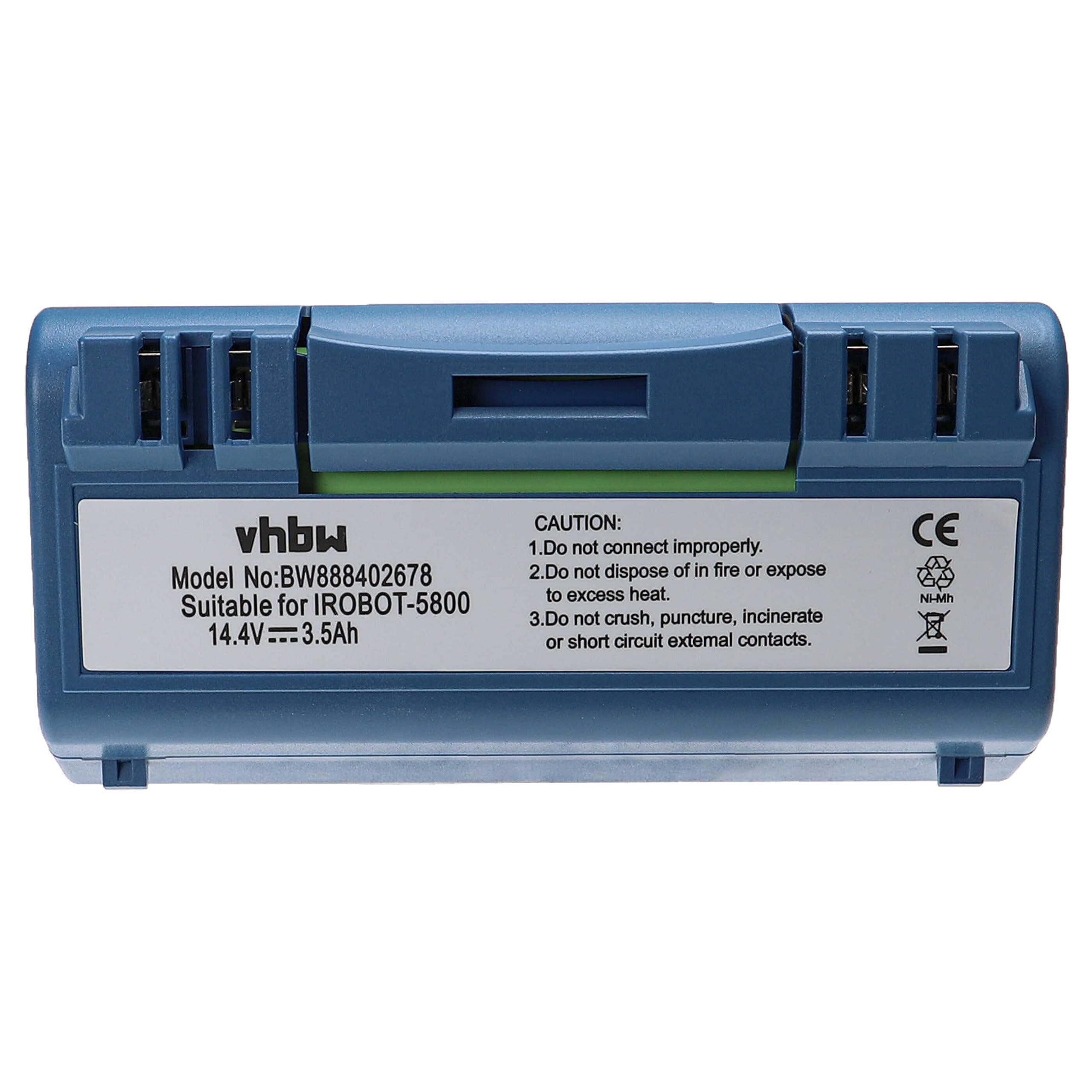 vhbw batteria compatibile con iRobot Scooba 6000, 6050 home cleaner blu (3500mAh, 14,4V, NiMH)