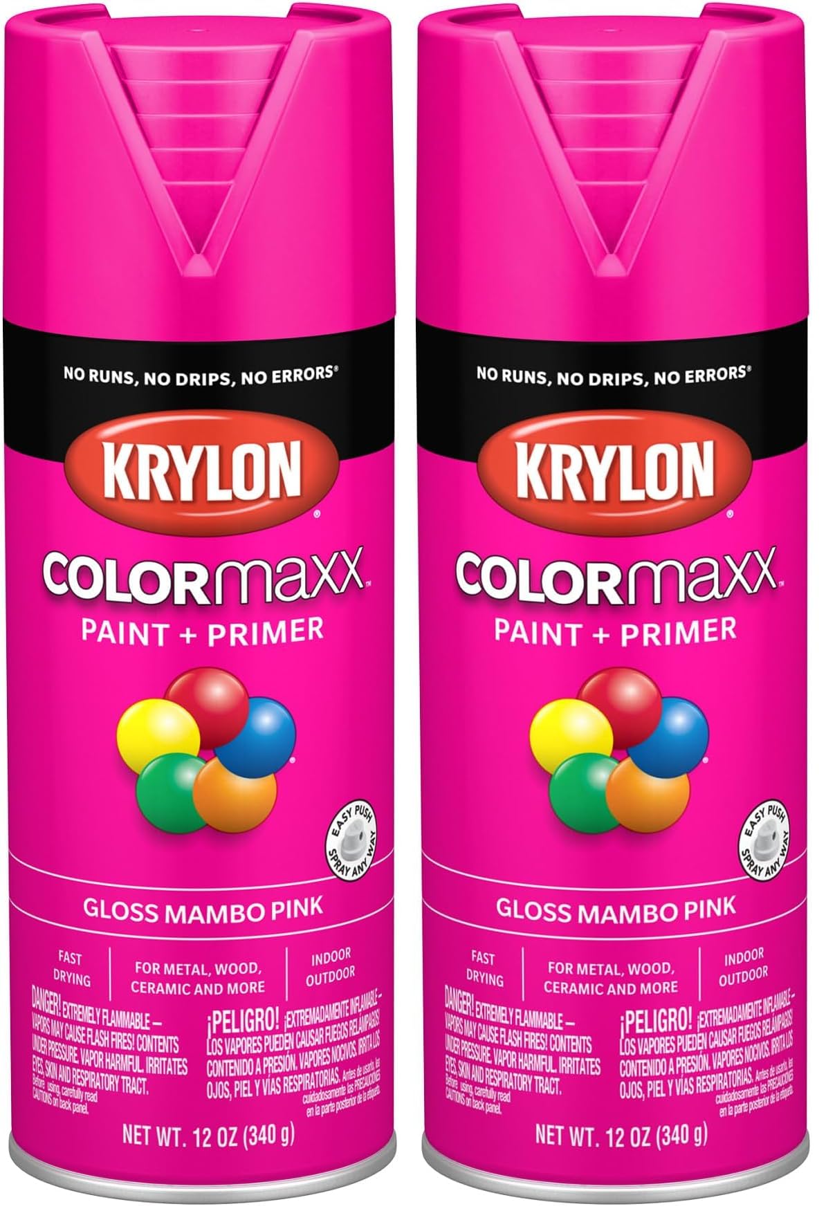 Krylon K05528007 COLORmaxx Spray Paint and Primer for Indoor