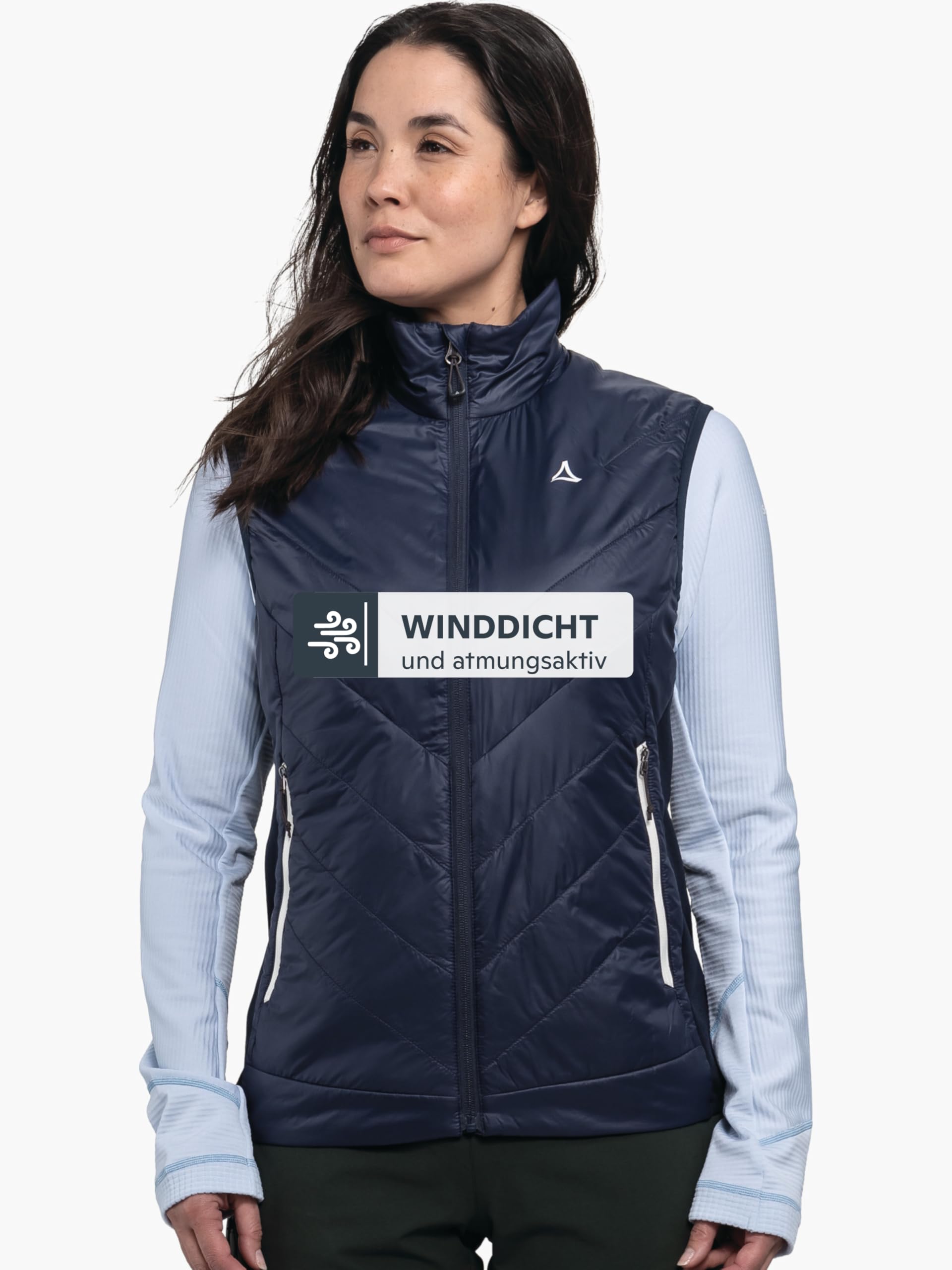 Schöffel Damen Hybrid Vt Style Cascata WMS windabweisende komprimierbare Funktionsweste gefütterte Outdoorweste recycelte Wattierung