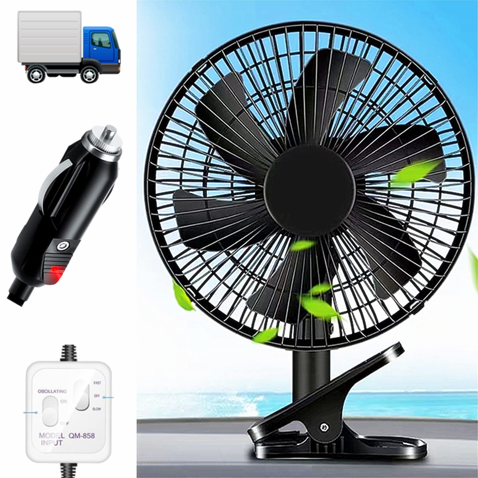 Amazon | 車用扇風機 車載ファン トラック用扇風機 トラック用扇風機