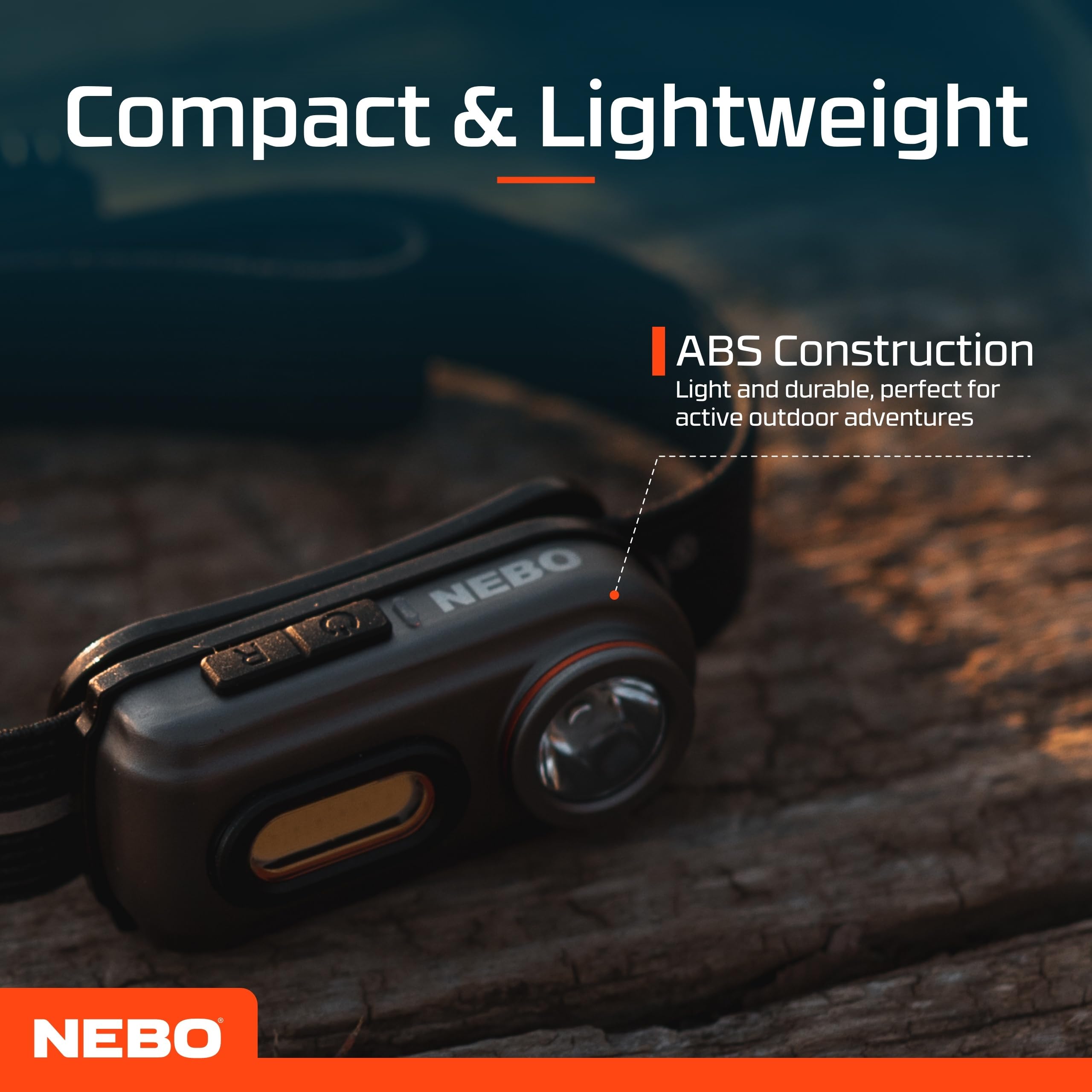 NEBO Einstein MYCRO-Foco Frontale Ricaricabile 400 Lumen – Torcia LED Compatta Per Adulti, Impermeabile, Alluminio E ABS