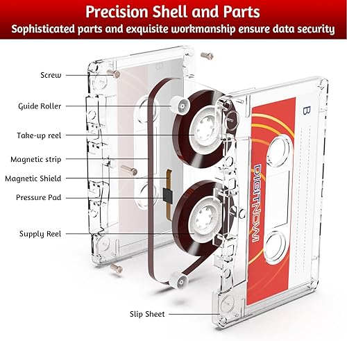Miniatura 3 de Cinta de casete de audio en blanco  Tiempo de grabación de 90 minutos  Bajo ruido y alta salida  Dictado, grabación MP3 a cinta en blanco  Paquete