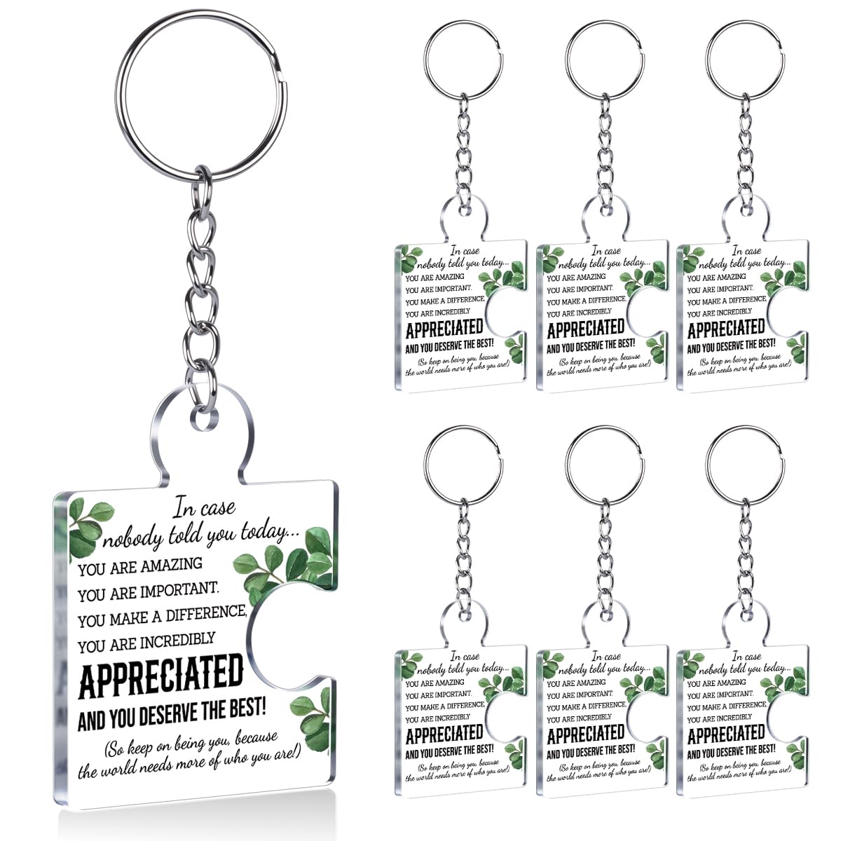 Team Appreciation Gifts Bulk Thank You Keychains for Coworkers