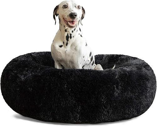 Hachikitty Calming Donut Cuddler - Camas para perros grandes, para interiores, 36 pulgadas