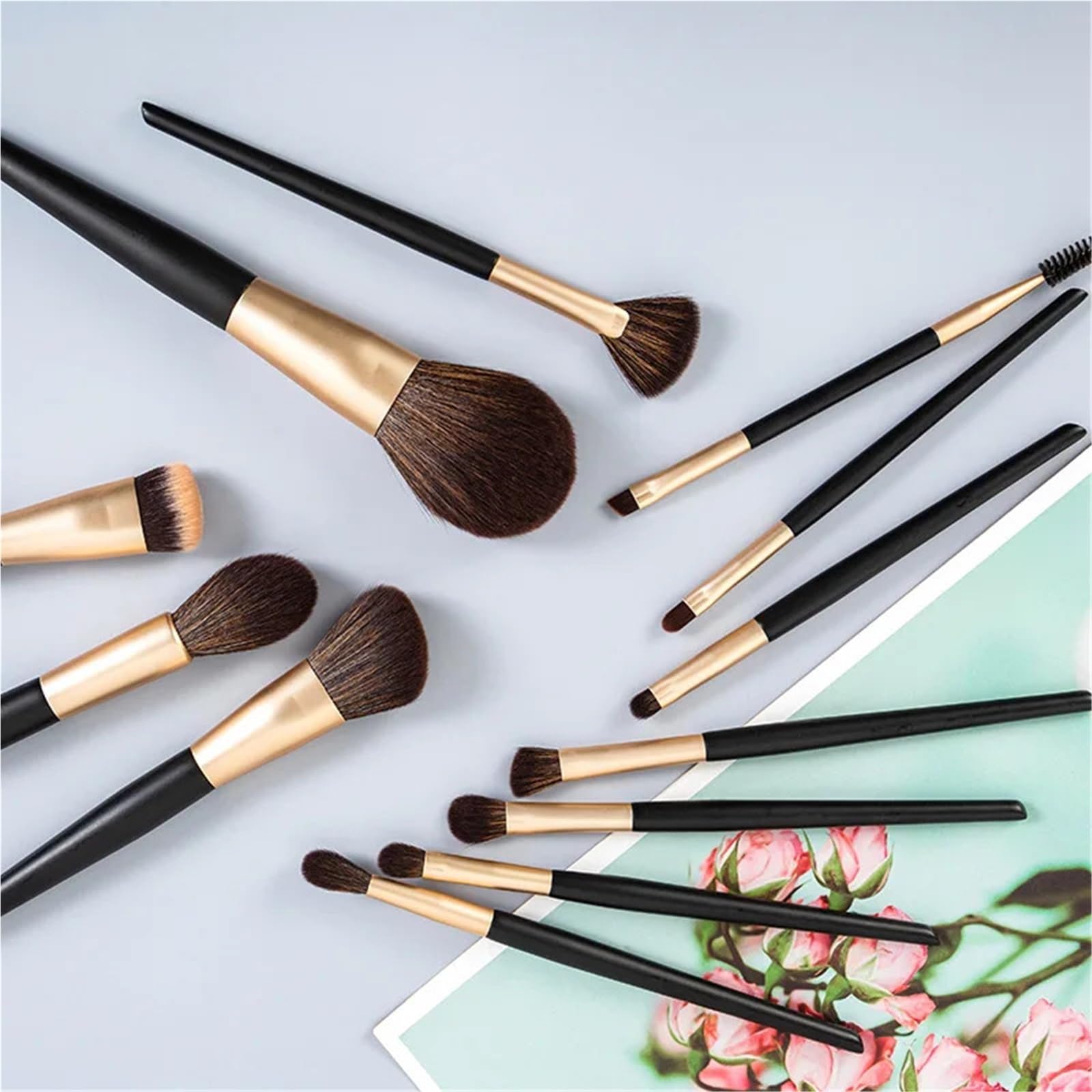 make up pinsel set 12 Make-up-Pinsel-Sets | Loser Puderpinsel, Rougepinsel, Lidschattenpinsel, Beauty-Tool-Make-up-Pinsel, komplettes Set(Black 12 sticks)