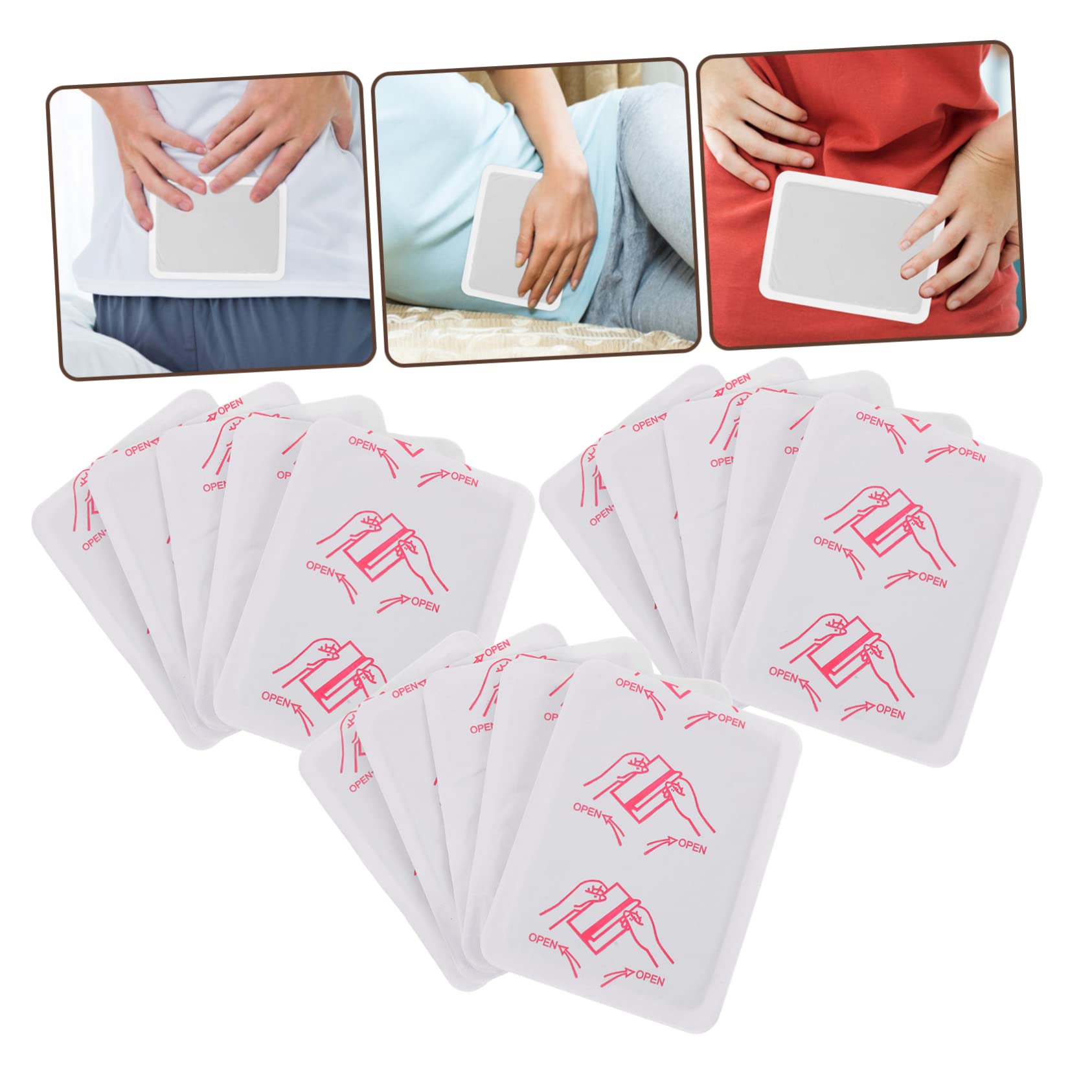 20 Parches de Calor Autocalentables para Abdomen y Hombro