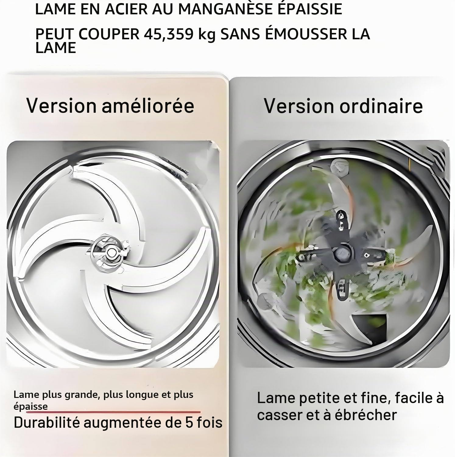 Robot Culinaire 1800 W,Hachoir Légumes Grande Capacité Acier Inoxydable,Coupe-Légumes Automatique,Débit 50-120 Kg/H pour Fermes,élevage Et Alimentation Poulets,Canards Et Porcs