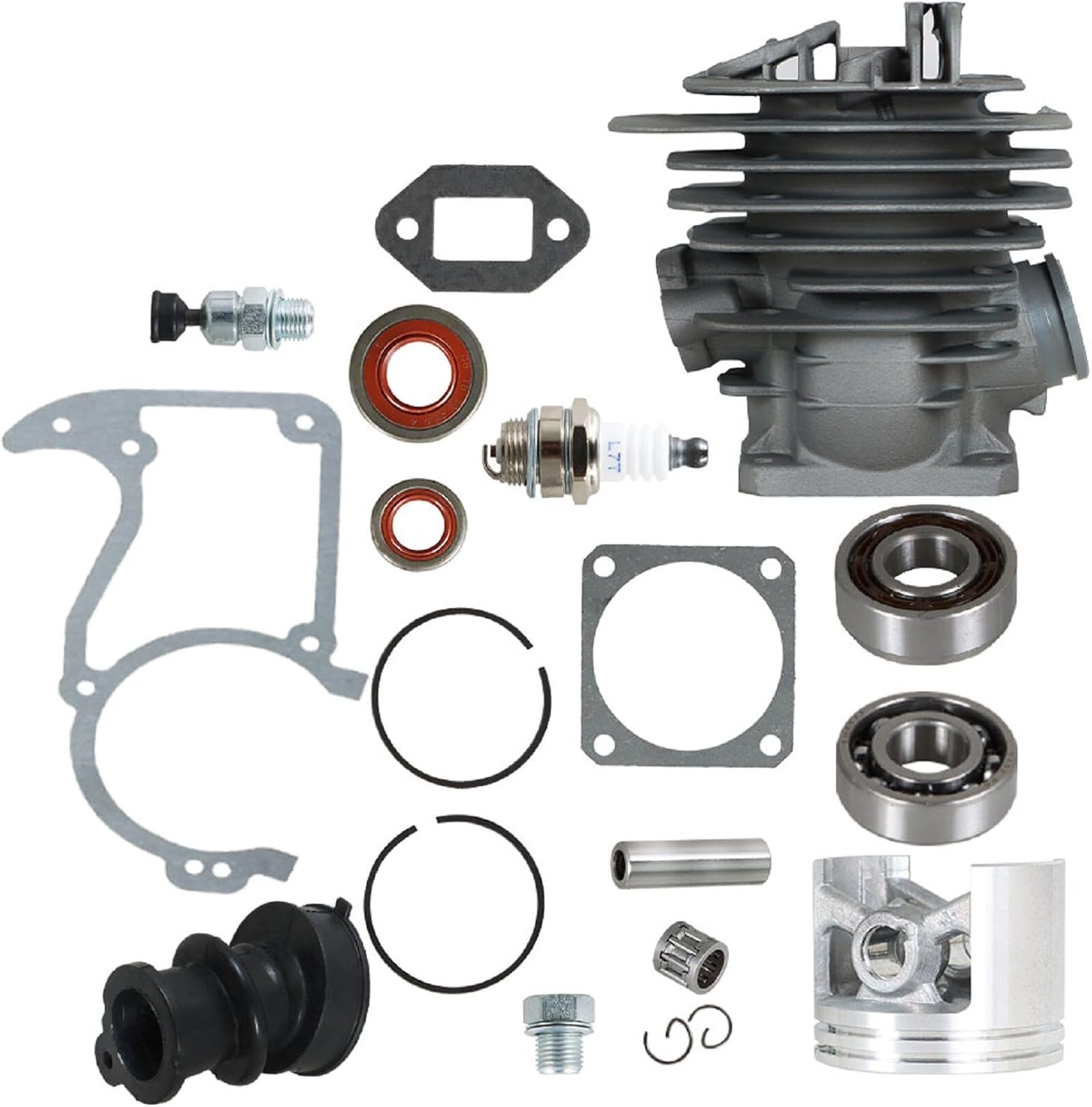 48mm Cylinder Piston Ring Kit Replacement for MS360 MS340 036 034 034AV MS 340 360 Chainsaw Engine Motor Parts Replace 1125 020 1215 1125-020-1204