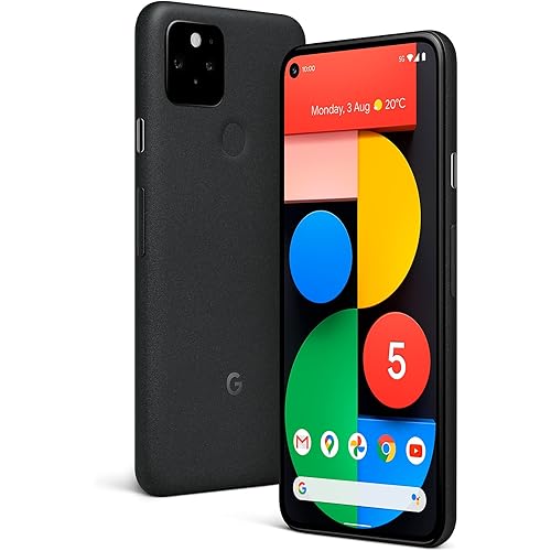Google Pixel 5 5G 128GB 8GB RAM Factory Unlocked (GSM Only | No CDMA - not Compatible with Verizon/Sprint) International Version - Just Black