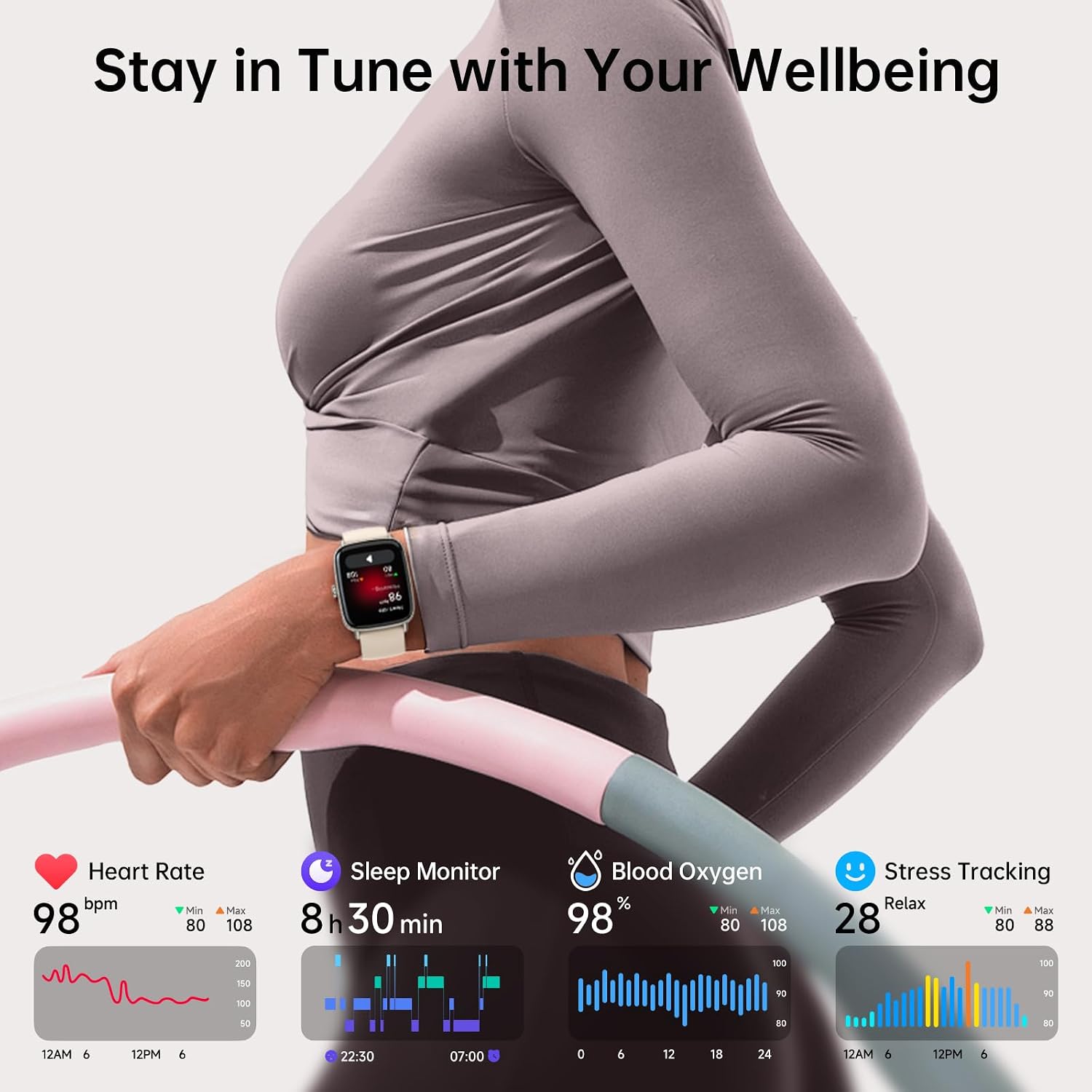 Gydom Smart Watch for Women, Answer/Make Calls, 1.85" HD Screen, 2 Bands image 4