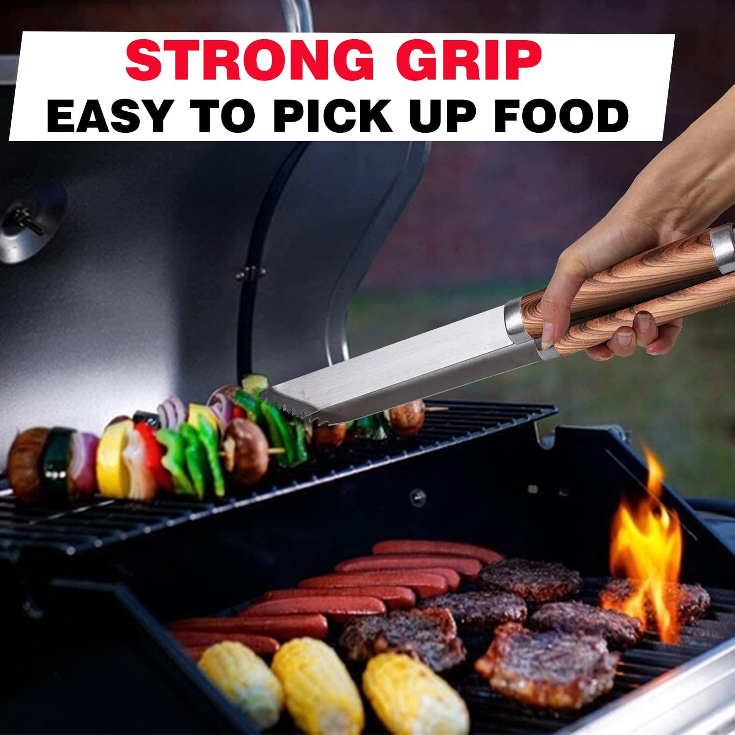 ROMANTICIST 20Pcs Extra Thick Solid Stainless Steel Grill Accessories , Complete BBQ Tools Set for Men , Professional Grill Tools Set for Camping/Backyard Barbecue : Patio, Lawn & Garden