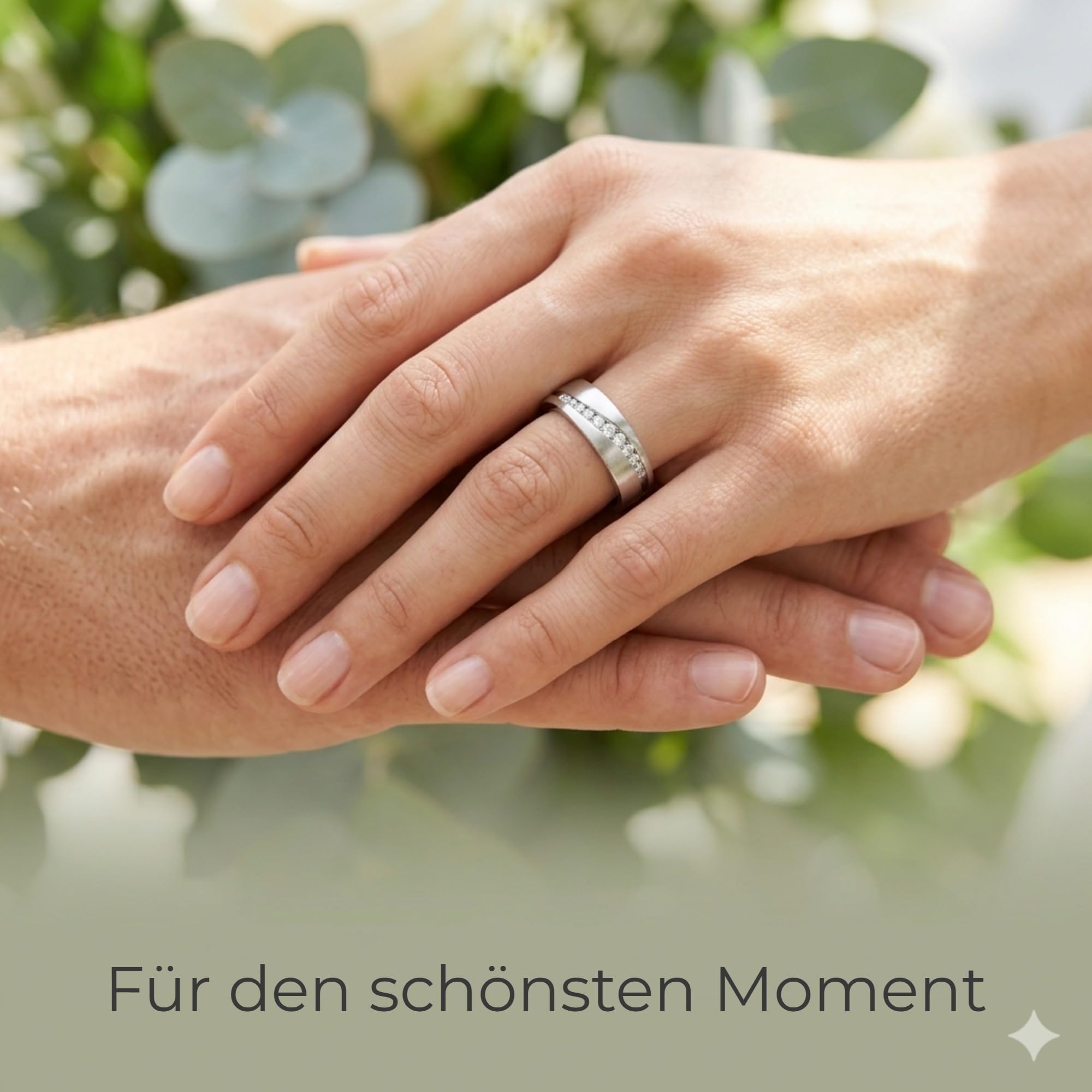 Kolibri Rings Eheringe Paarpreis | Wellenfuge 925 Silber Rhodiniert Kanalfassung | Partnerringe 5,5 mm + 11 Zirkonia Längsmatt | Trauringe Made in Germany | Gratis Gravur + Etui