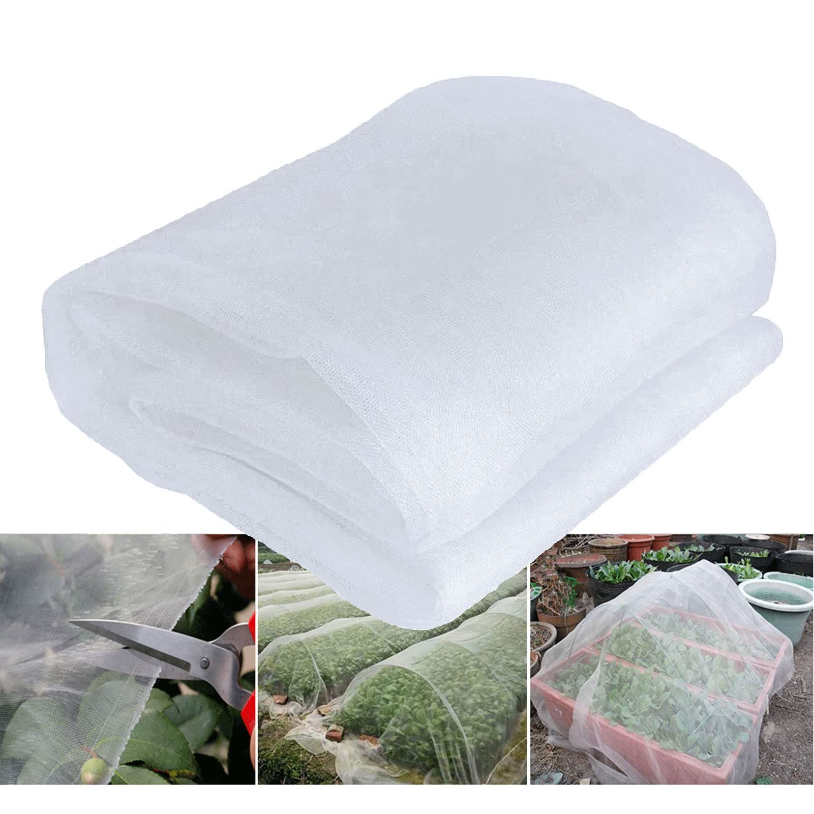 Red de malla fina para jardín para protección de vegetales, antipájaros, mariposa, túnel para cultivos, plantas, flores, árboles frutales, 5 x 20 m