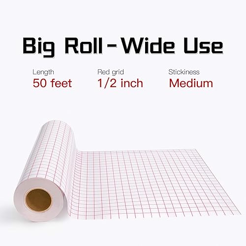 Miniatura 2 de YRYM HT Rollo de cinta de vinilo de transferencia de 12 x 50 pies + vinilo cromado dorado de 12 pulgadas x 15 pies