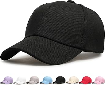 Initlove Kids Baseball Cap Children's Plain Baseball Cap Adjustable Sun Hat for Girls Boys Outdoor Activities