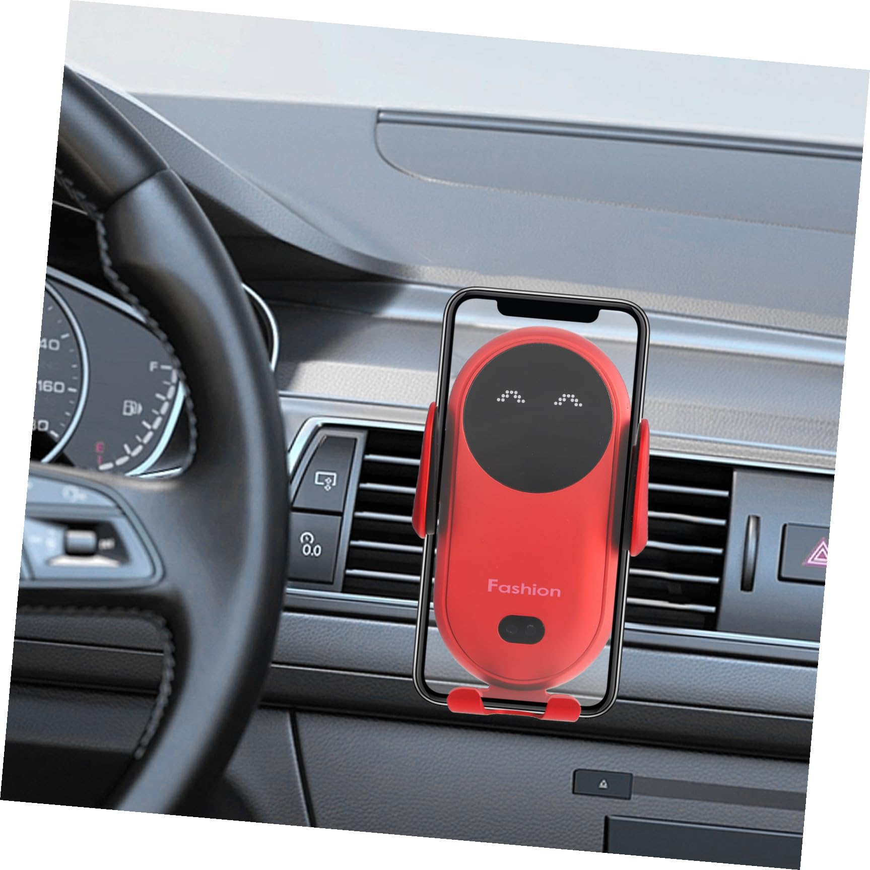 Soporte de Navegación para Teléfono Rejilla de Ventilación para Coche, Cargador Inalámbrico 10w, Rotación 360 Grados y Compatibilidad para Conducir