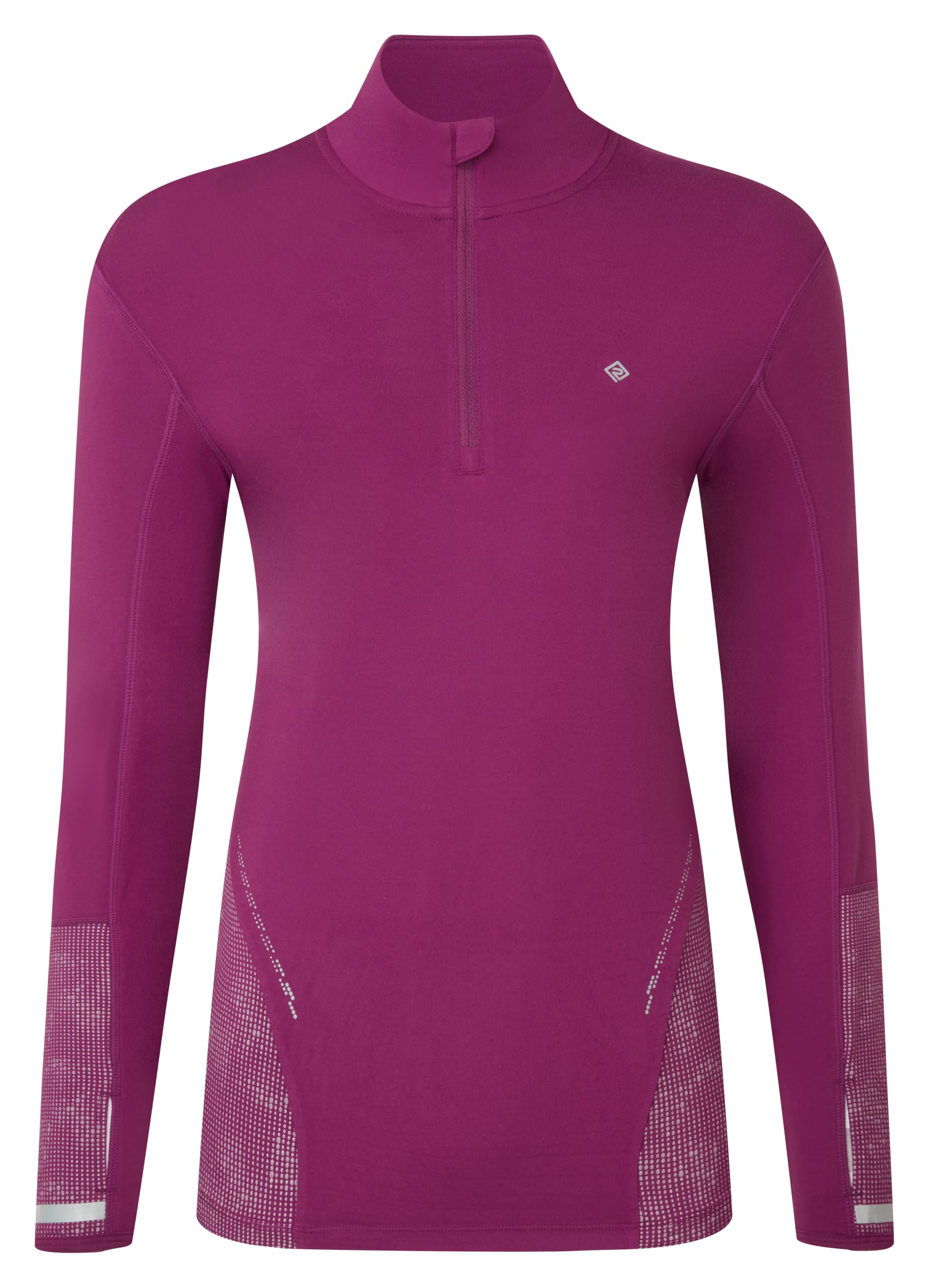 Ronhill Running, Wmn's Tech Reflect 1/2 Zip, Ribes Nero/Riflettente, 16