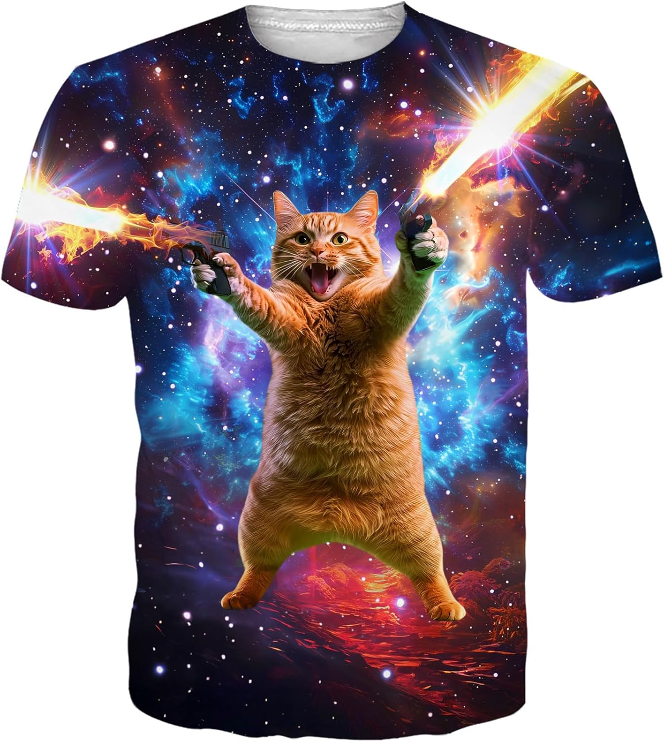 RAISEVERN Mens T-Shirts Cool Novelty Crewneck Short Sleeve Funny Graphic Top Casual Tees for Women