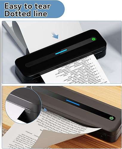 Miniatura 5 de COLORWING Papel térmico de 8.5 x 11 pulgadas, carta de Estados Unidos para impresora portátil, papel térmico plegable continuo compatible con