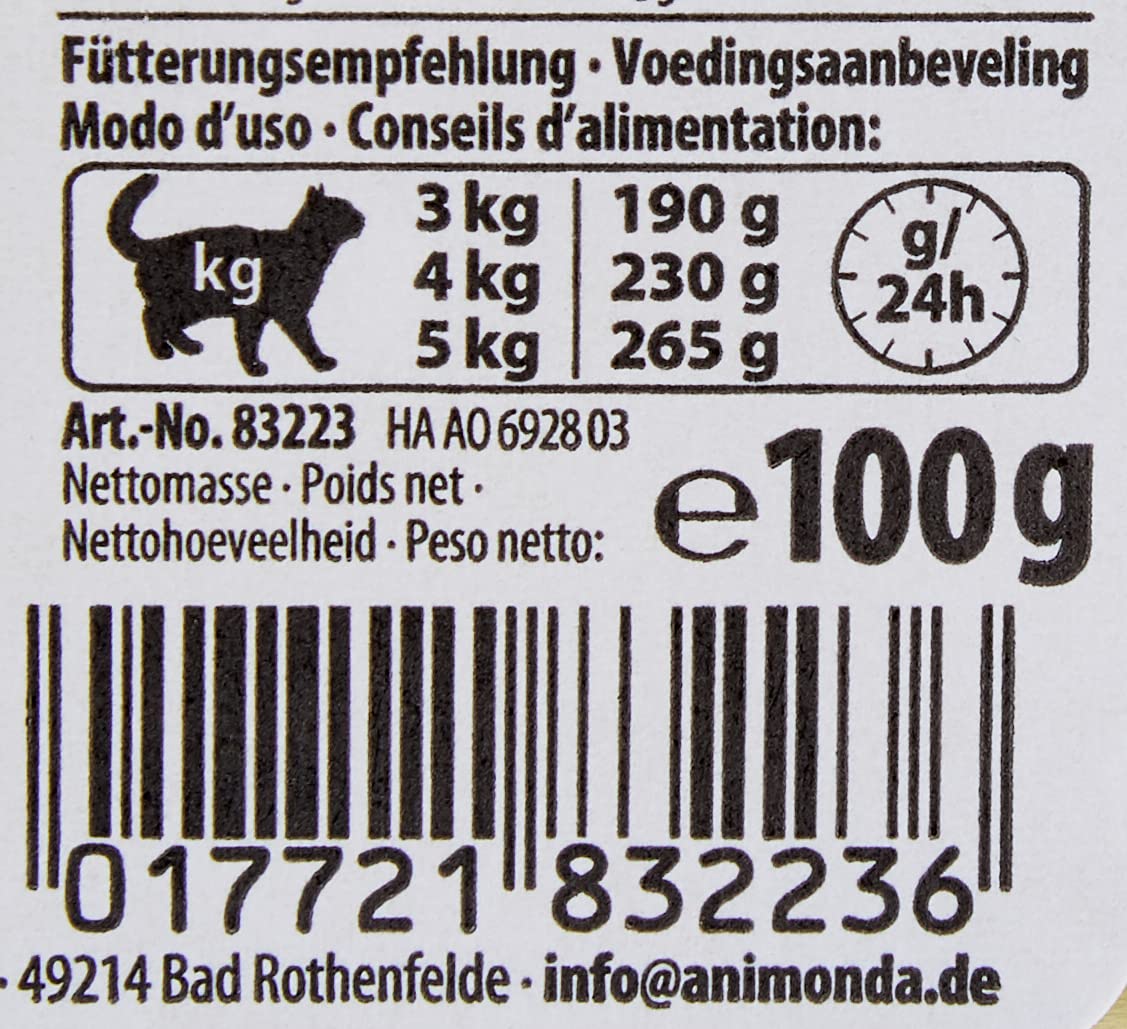 animonda Vom Feinsten Senior Nassfutter, für ältere Katzen ab 7 Jahren & Nassfutter Katze Adult - mit Putenherzen 32 x 100g - hochwertiges Premiere Katzenfutter Nass getreidefrei