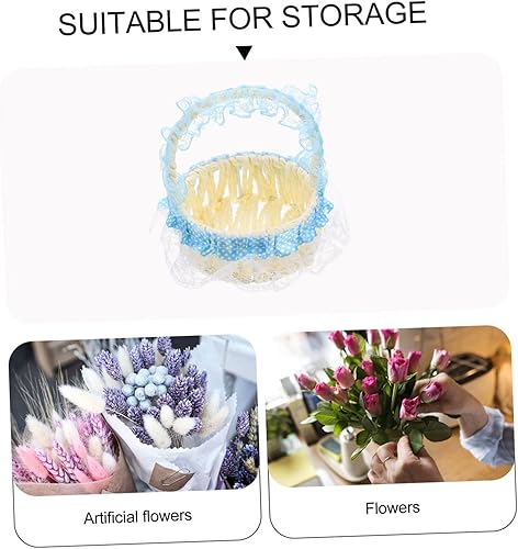 Miniatura 8 de STOBAZA 3pcs Woven Small Flower Basket Storage Baskets Hamper Fruit Basket Natural Home Decor Seagrass Basket Home Decorative Basket Hand-held