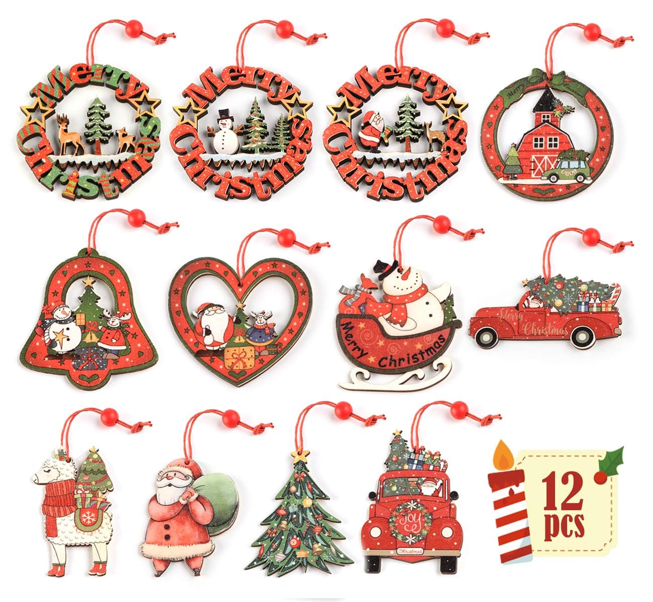 Gingerbread Christmas Ornaments - 16 Pcs -15 Gingerbread Christmas Ornaments - 16 Pcs -15