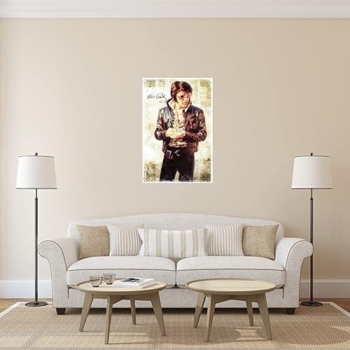 Miniatura 2 de buyartforless - Póster artístico de Elvis Presley con gafas y chaqueta, 36 x 24 pulgadas, diseño de música enmarañada