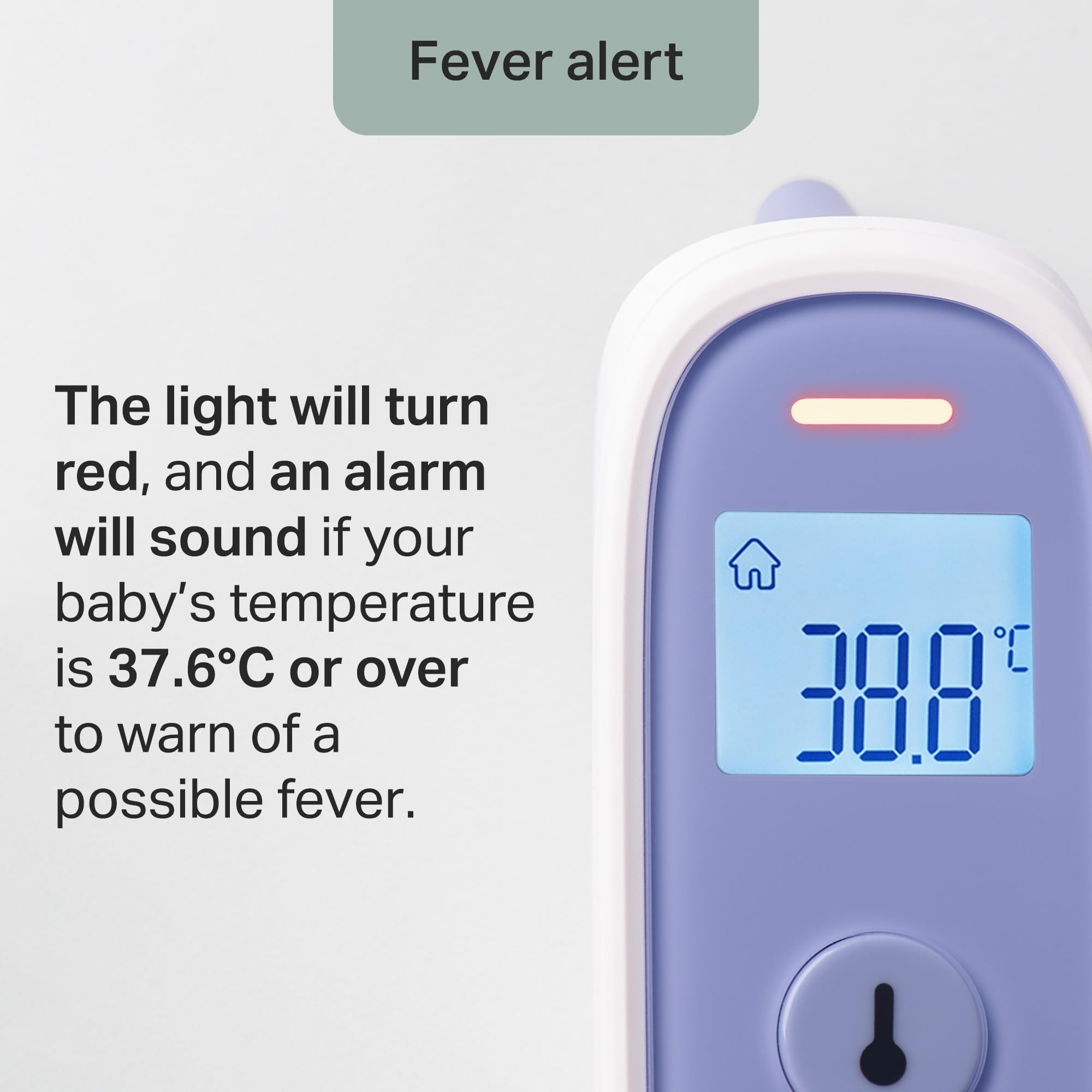 Tommee Tippee InEar Cyfrowy termometr na podczerwień dla niemowląt, 1 sekunda, natychmiastowy odczyt w °C lub °F, funkcja pamięci, 3 m +