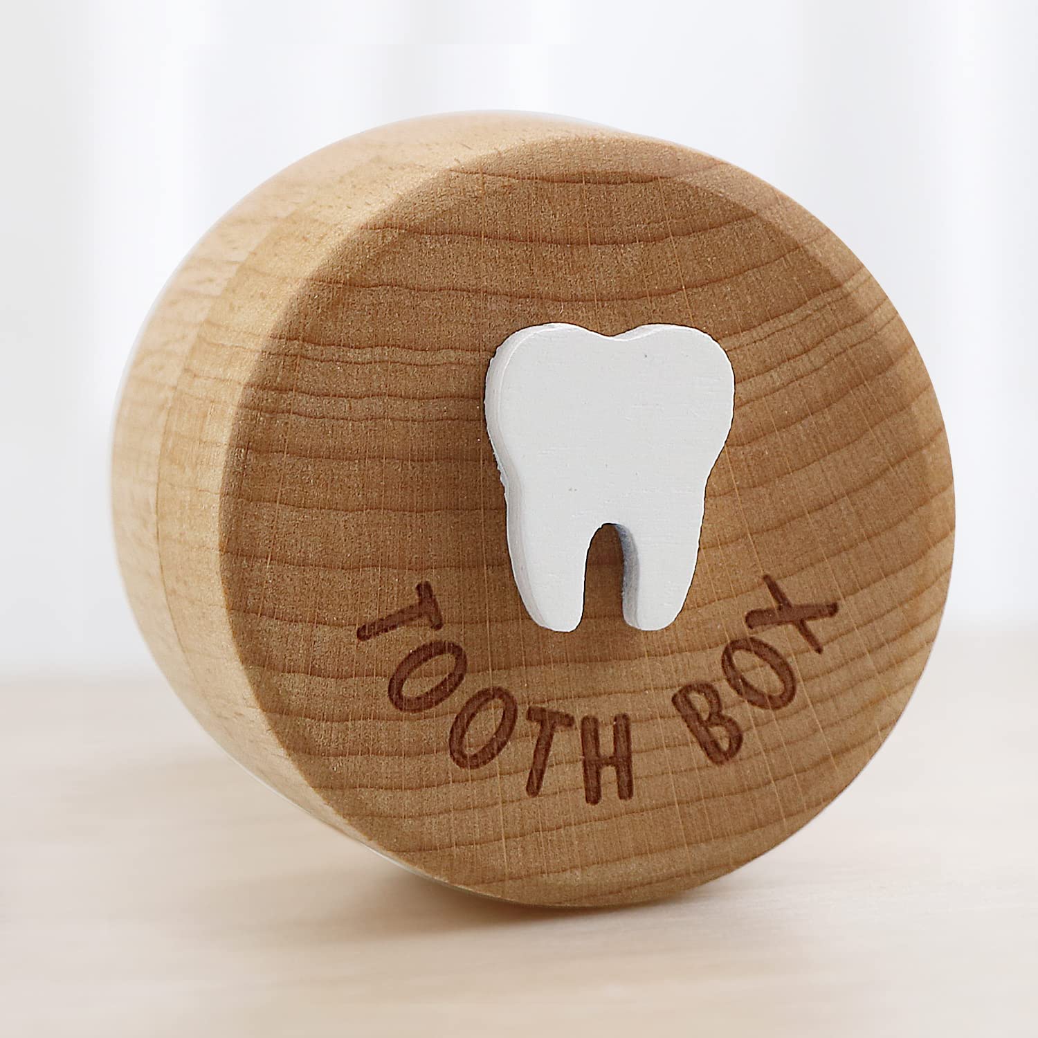 Kit Fatina Dei Denti In Legno Con Sacchetto Di Lino Rosa E Moneta Premio – Scatola Per Conservare I Primi Dentini, Regalo Per Bambini