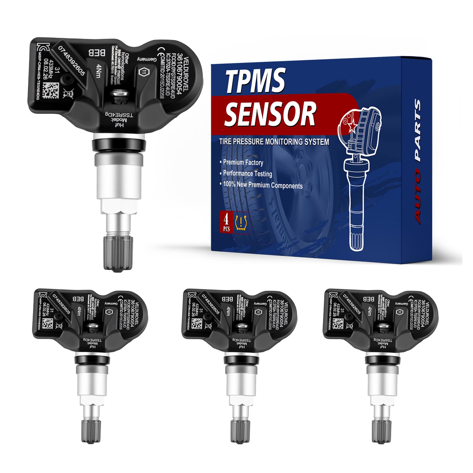 Photo 1 of VELDUROVEL TPMS Sensors (4-Pack)