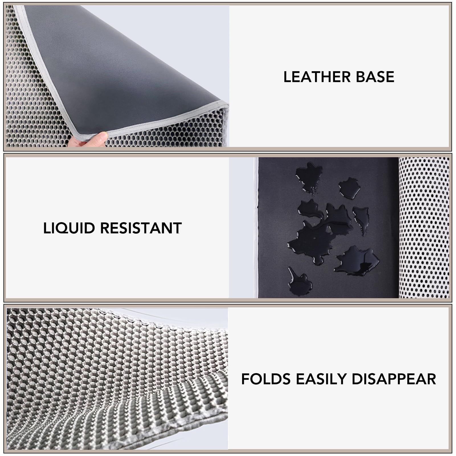 XL Cat Litter Mat, Large Kitty Litter Box Trapping Mat, 45x30'' Honeycomb Double Layer Urine & Waterproof, Washable Easy Clean, Litter Mats for Floor Less Waste, Anti-Slip - image 5