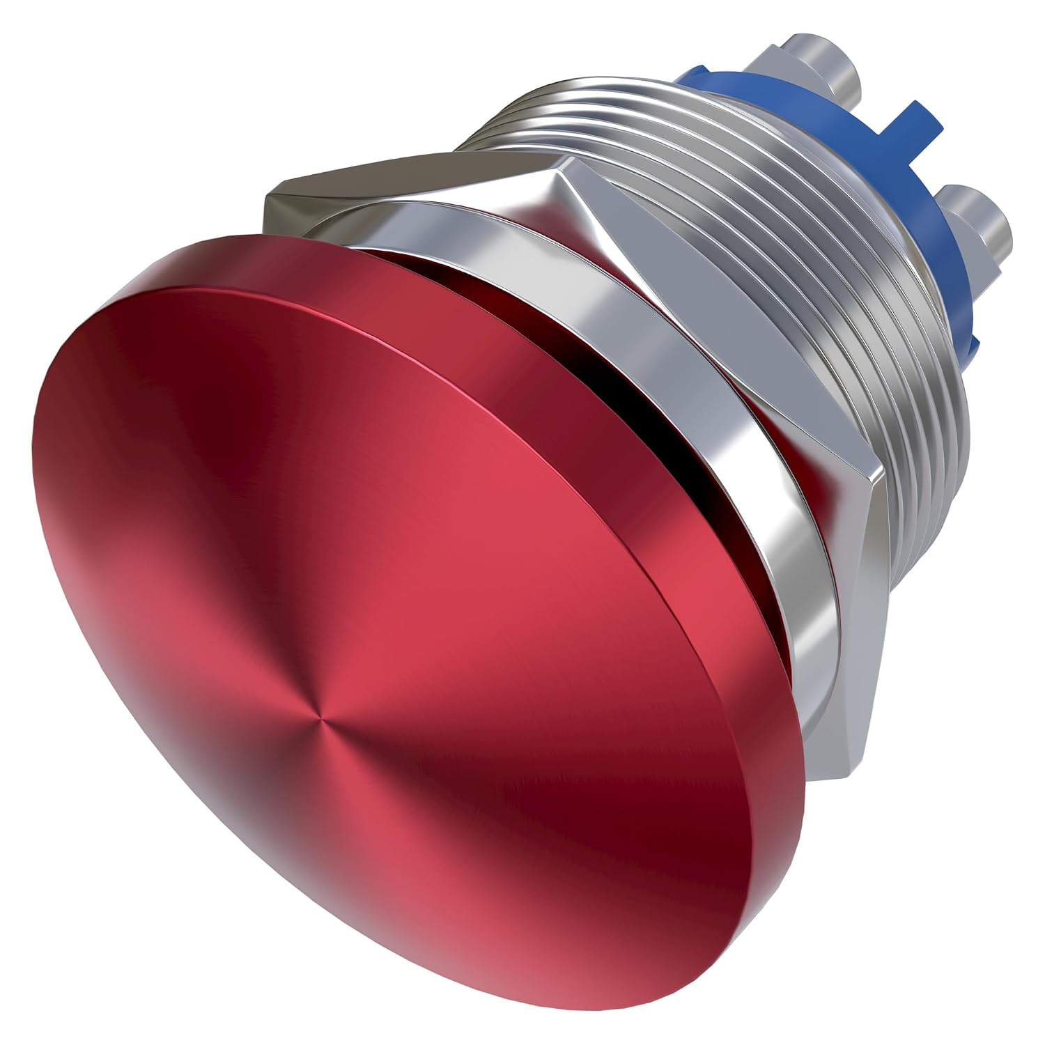 22mm Mushroom Head Momentary Push Button Switch, SPST 1NO