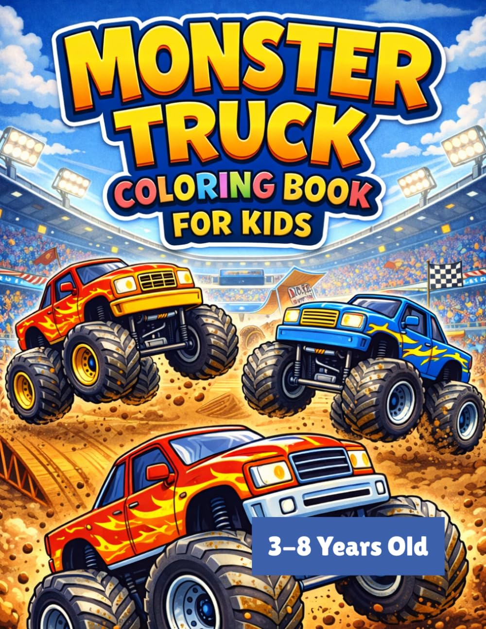 Monster Truck Coloring Book for Kids: Big Wheels, Powerful Trucks, and Fun Coloring Pages for Boys and Girls Ages 3–8