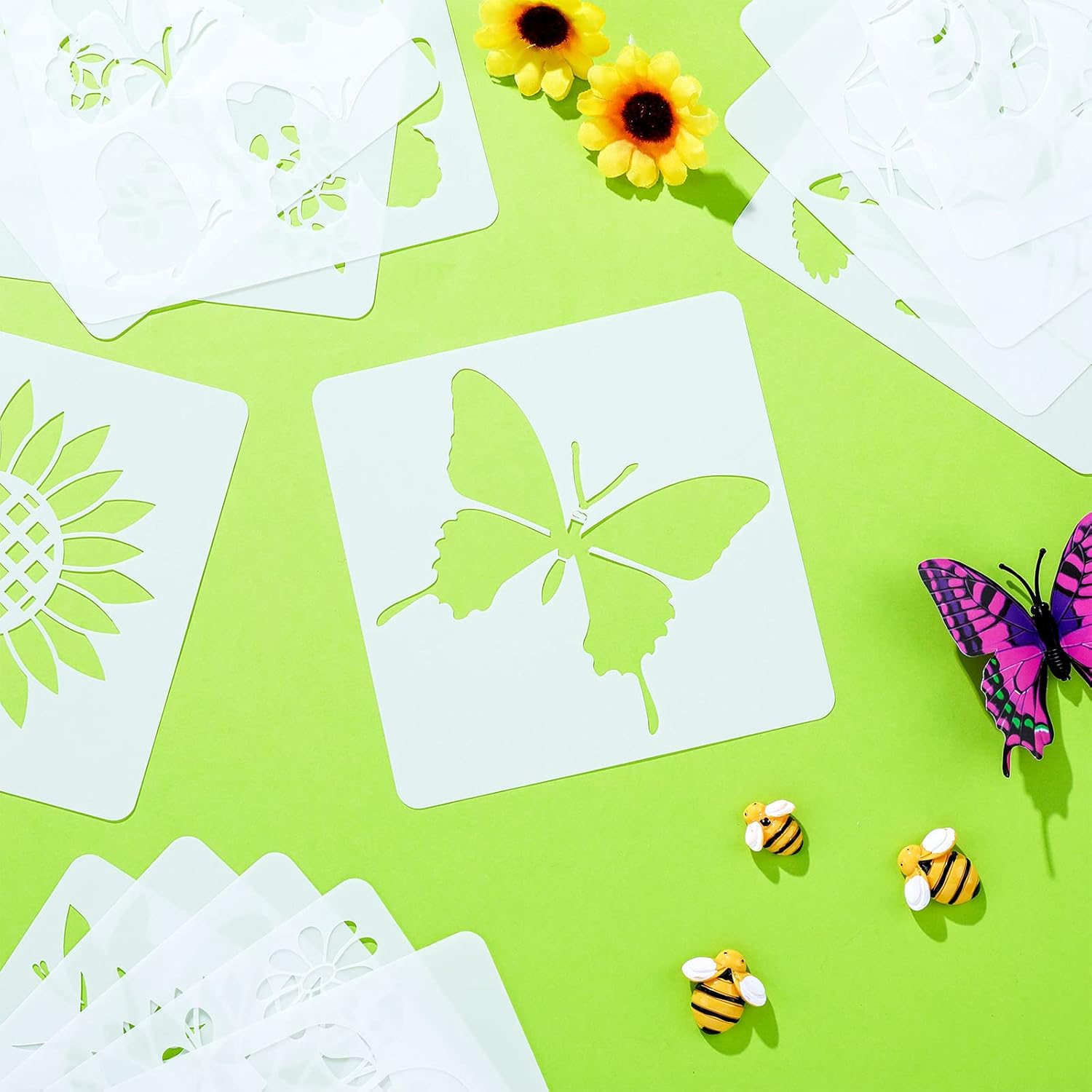 20 Pieces Flower Deer Stencil Template for Painting Reusable Forest Wolf Mountain Snowflake Stencil Spring Winter Template, DIY Christmas Stencils for Painting on Wood Wall Home Decor (Plants Style) : Arts, Crafts & Sewing