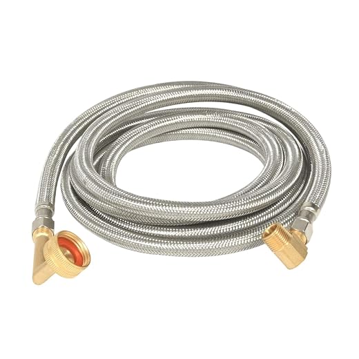 6ft Stainless Steel Dishwasher Hose with Copper Fittings