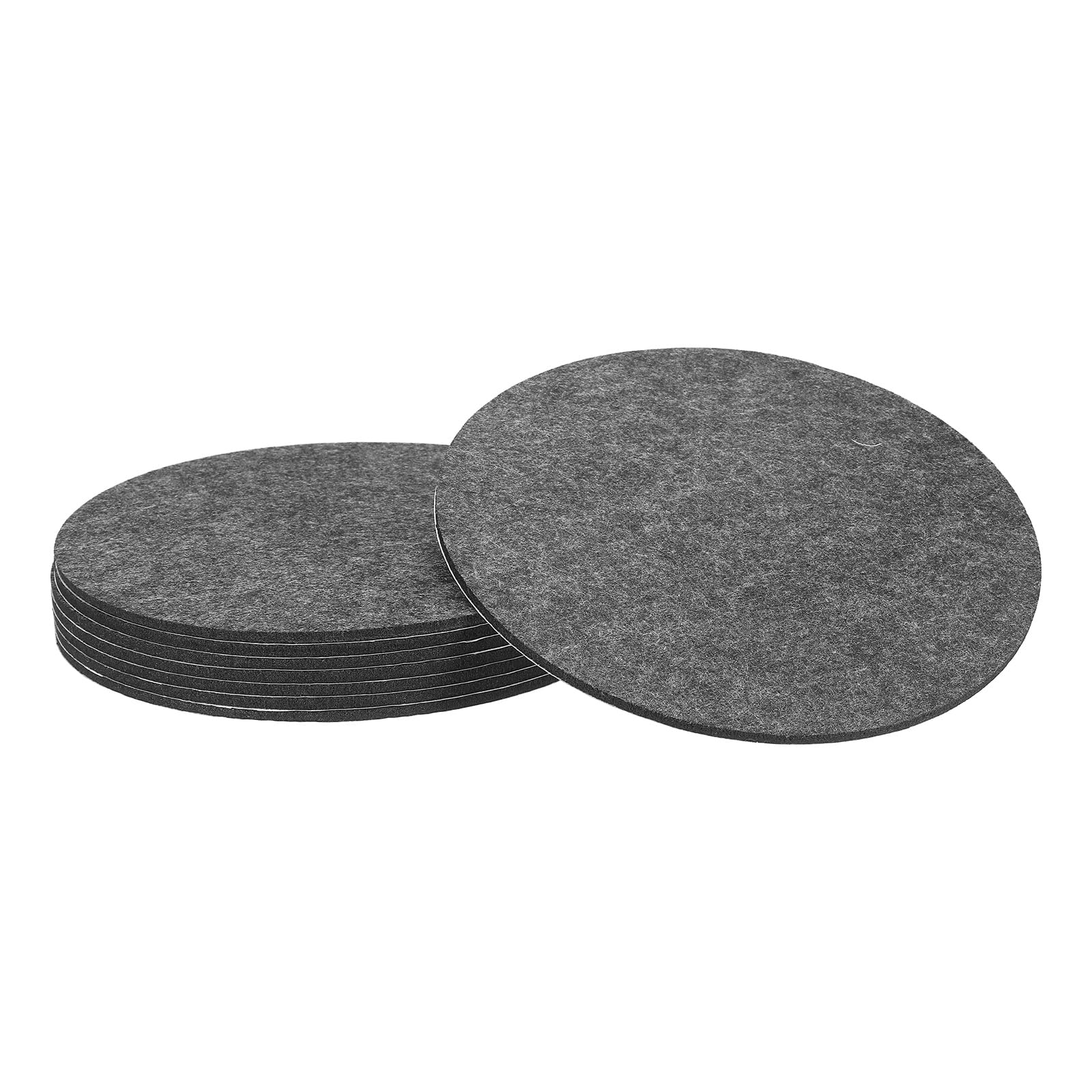 sourcing map 8Pcs Non Slip Felt Furniture Pads, 267mm Round Self Adhesive Felt Bumpers Noise Reducing Furniture Feet Floor Protector for Chairs Tables Furniture Legs (Gray 5mm Thick) — image 1